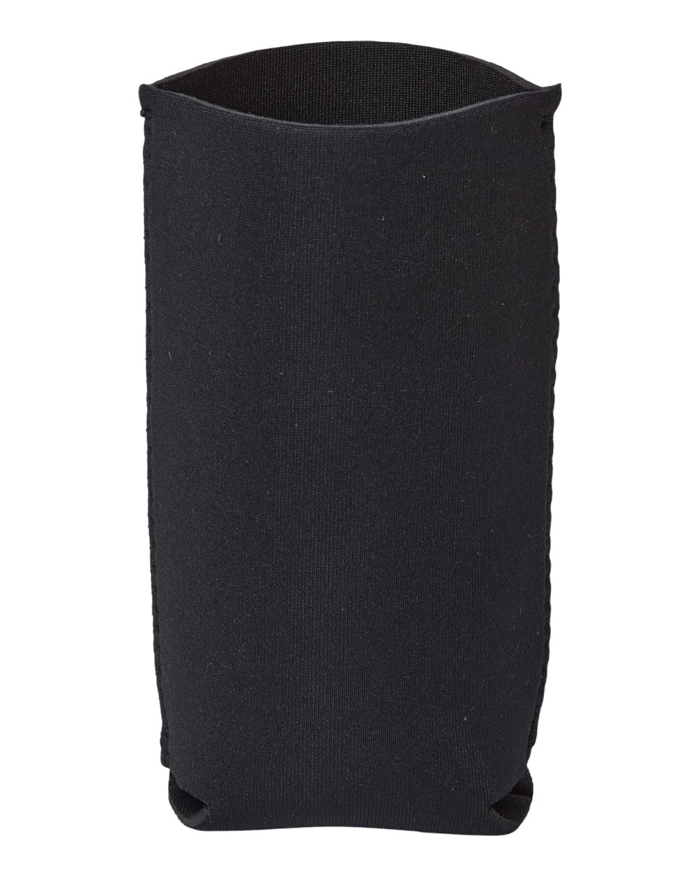 Front View of Black 12 oz. Neoprene Slim Can and Bottle Holder - FT007SC