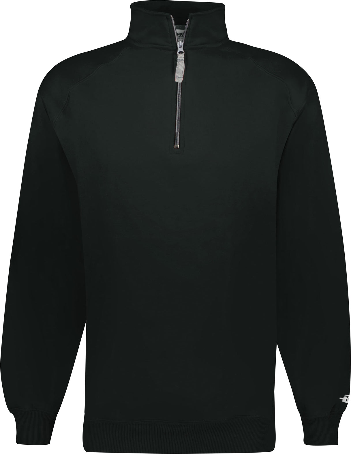 BLACK 1/4 ZIP FLEECE PULLOVER