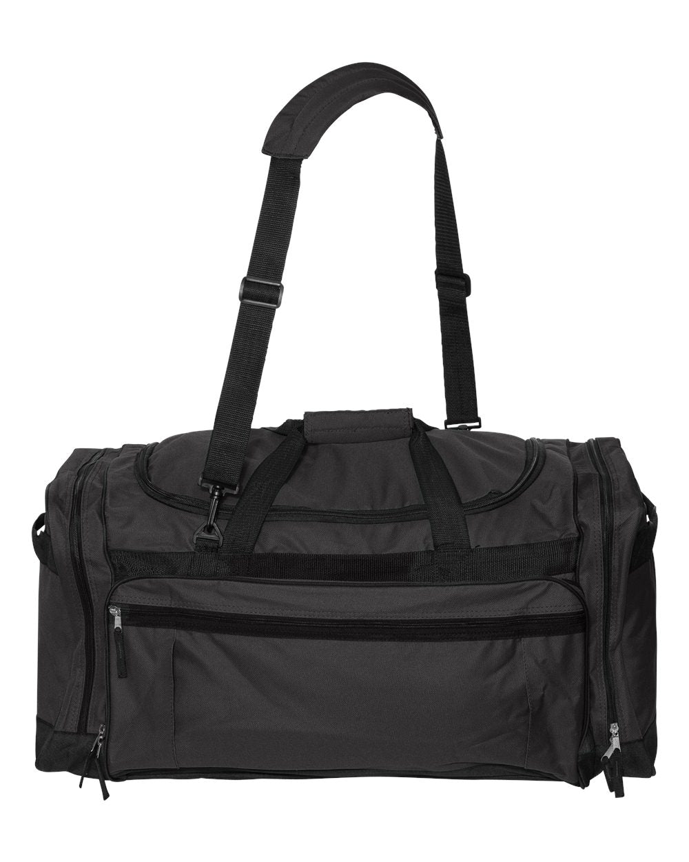 Front View of Black 27" Explorer Large Duffel Bag - 3906
