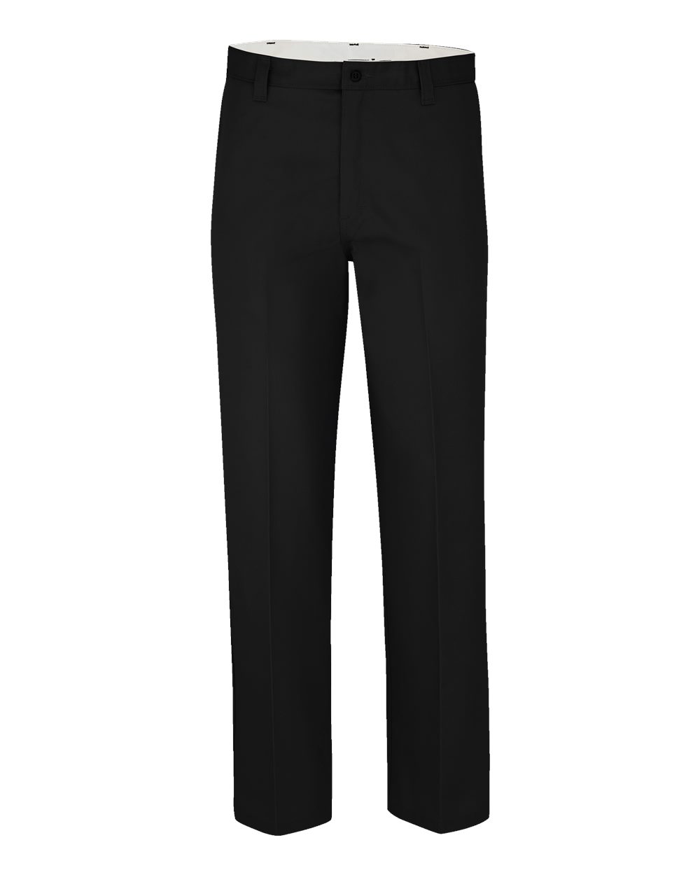 Front View of Black - 30I Industrial Flat Front Pants - LP92