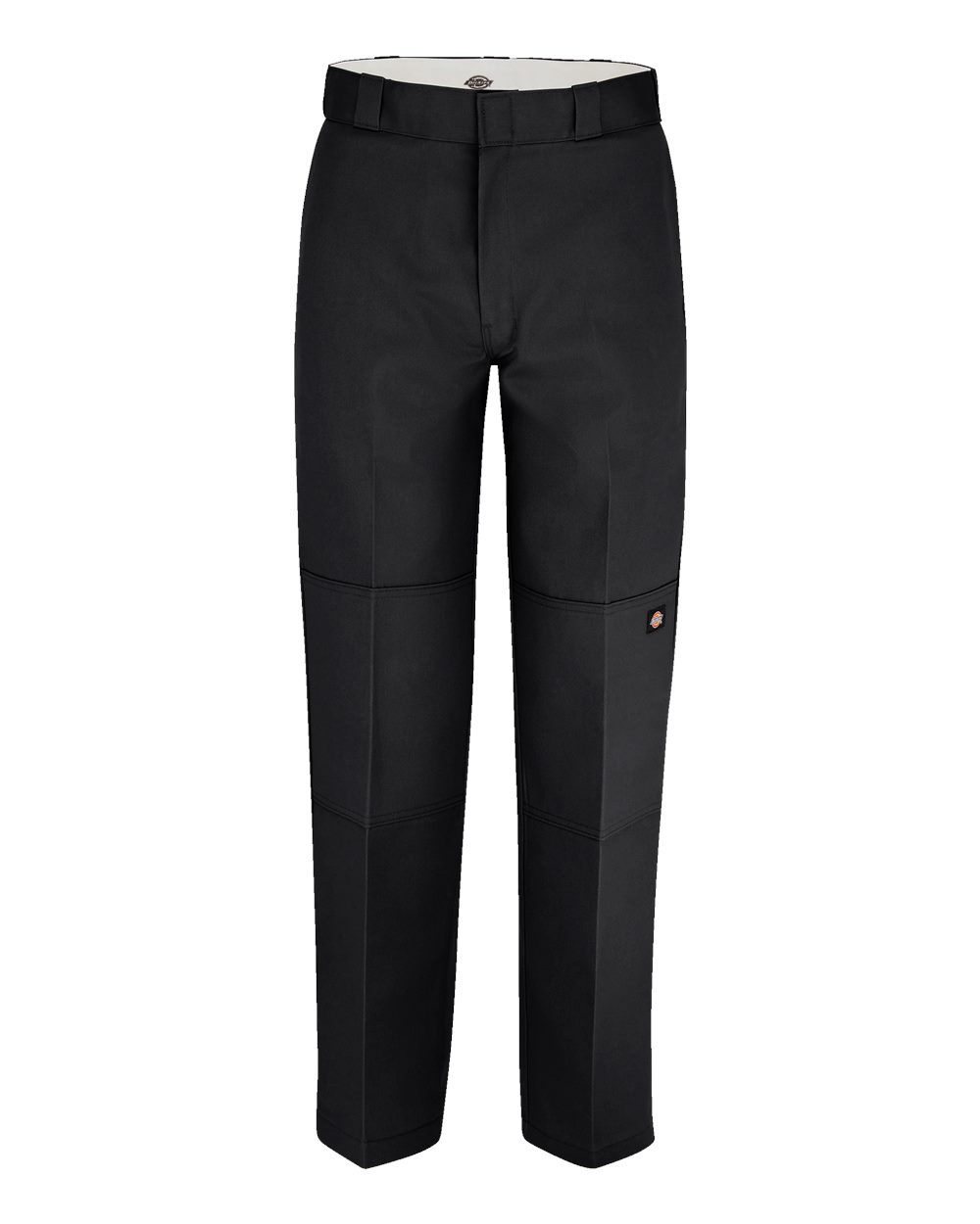 Front View of Black - 34I Double Knee Work Pants - 8528