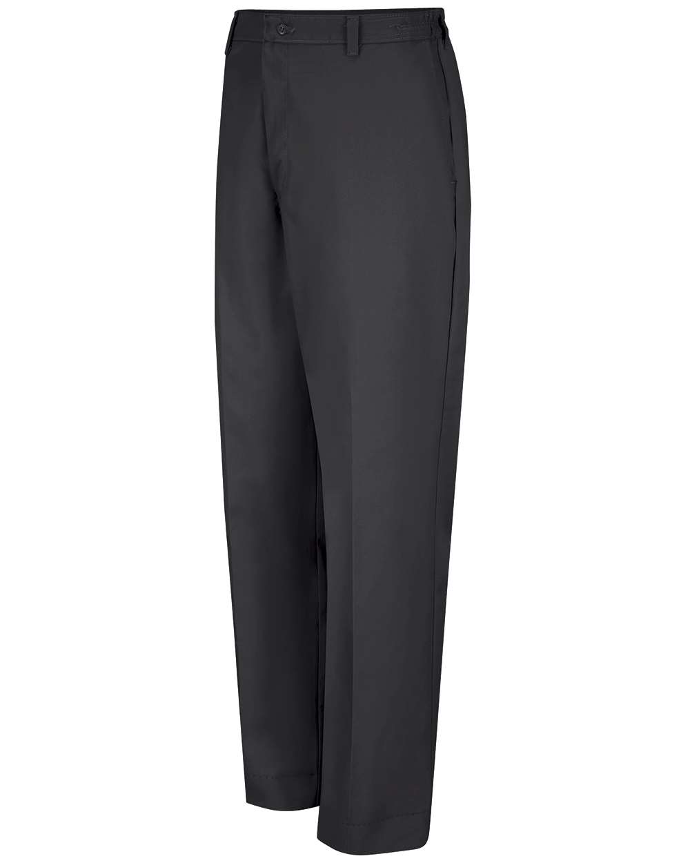 Front View of Black - 36 Unhemmed Elastic Insert Work Pants - PT60