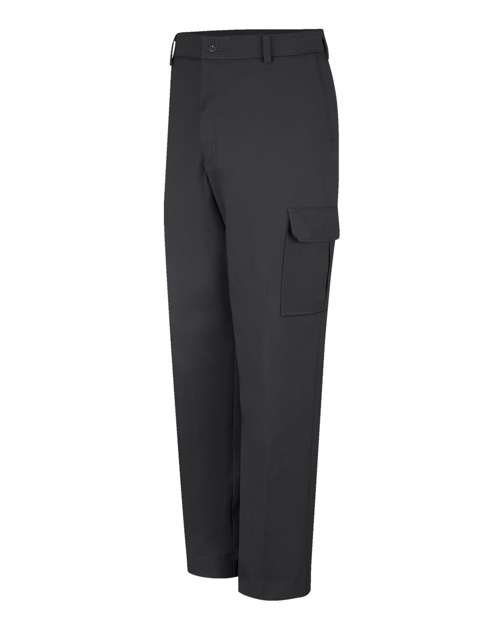 Front View of Black - 36 Unhemmed Industrial Cargo Pants Extended Sizes - PT88EXT