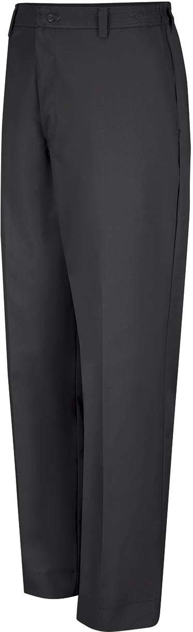 Front View of Black - 37 Unhemmed Elastic Insert Work Pants - PT60