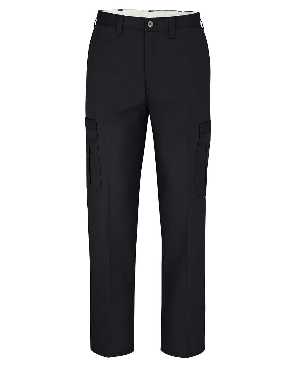Front View of Black - 37 Unhemmed Premium Industrial Cargo Pants - Extended Sizes - LP72EXT