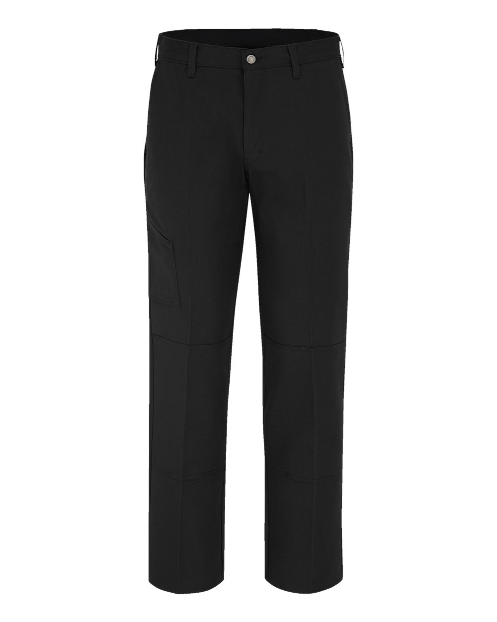 Front View of Black - 39 Unhemmed Multi-Pocket Performance Shop Pants - LP65