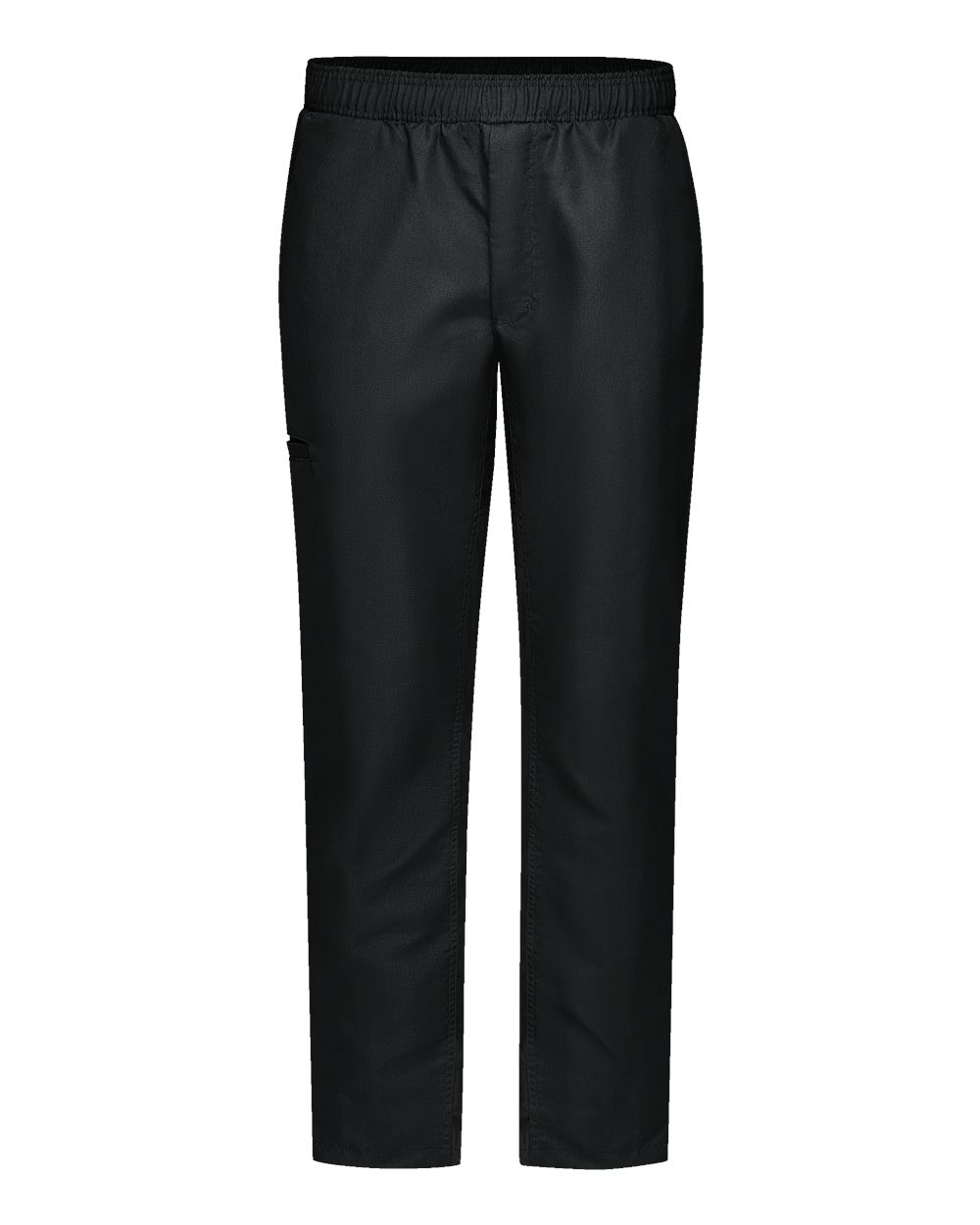 Front View of Black Airflow Chef Pants - 0P4M