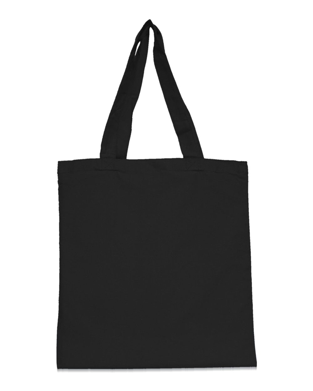 Front View of Black Amy Cotton Canvas Tote - 9860