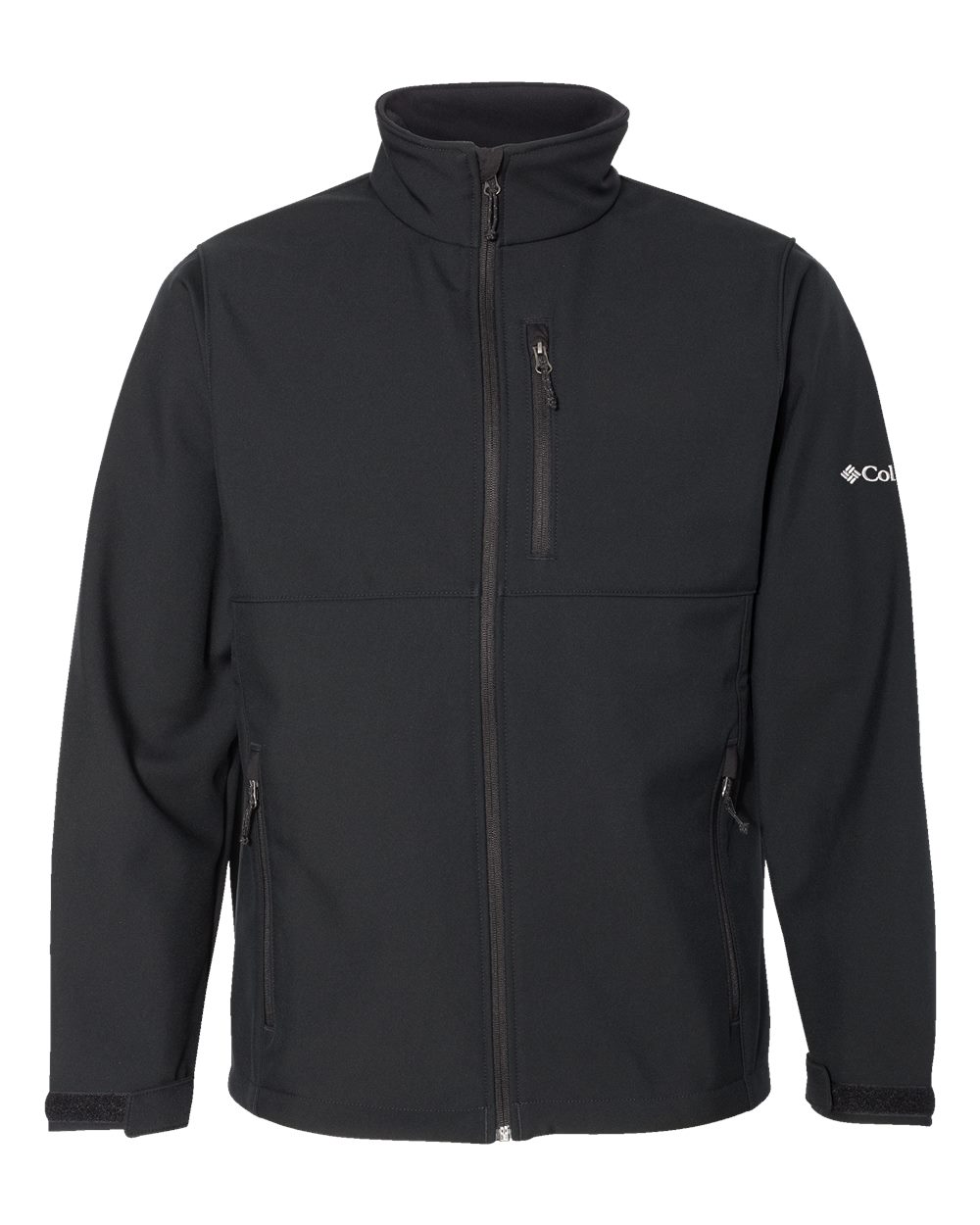 Front View of Black Ascender™ Soft Shell Jacket - 212483