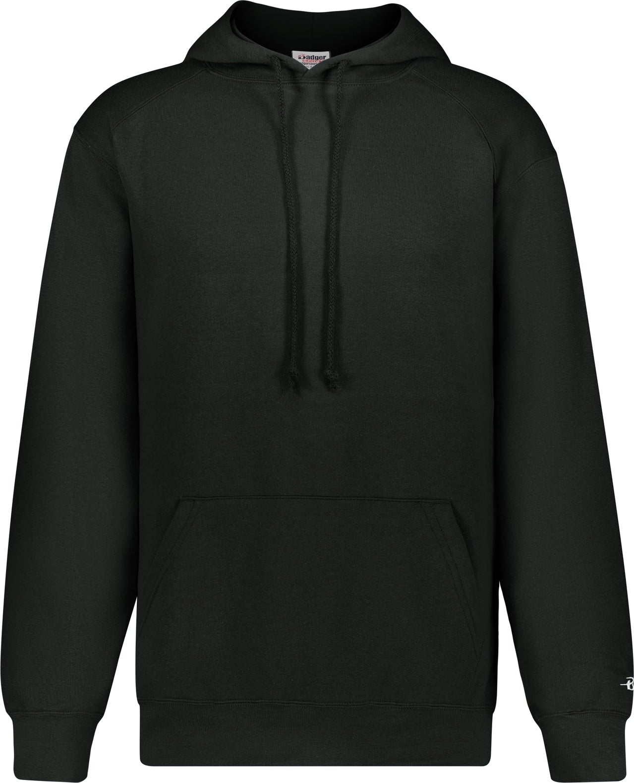 BLACK ATHLETIC FLEECE HOODIE