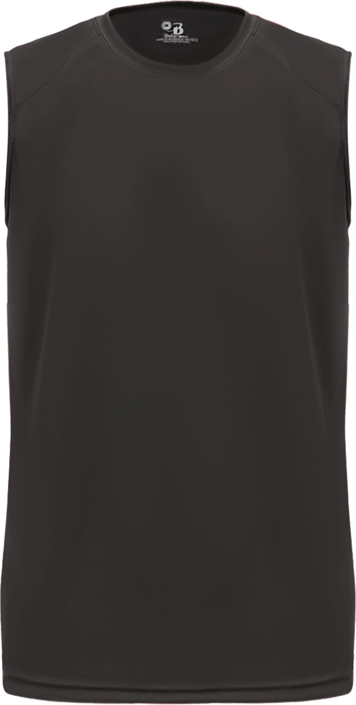 Front View of BLACK B-CORE SLEEVELESS TEE