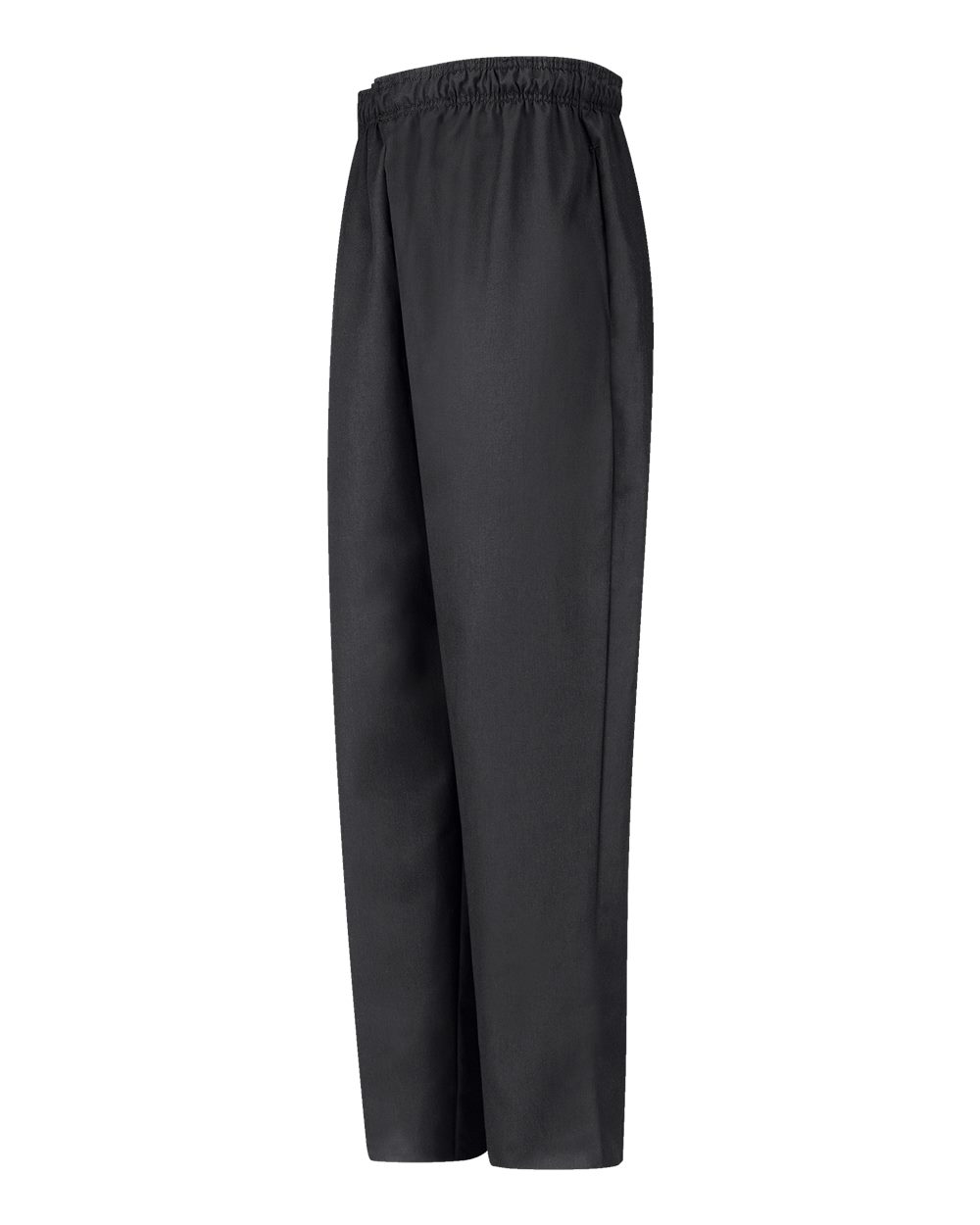 Front View of Black Baggy Chef Pants - 5360