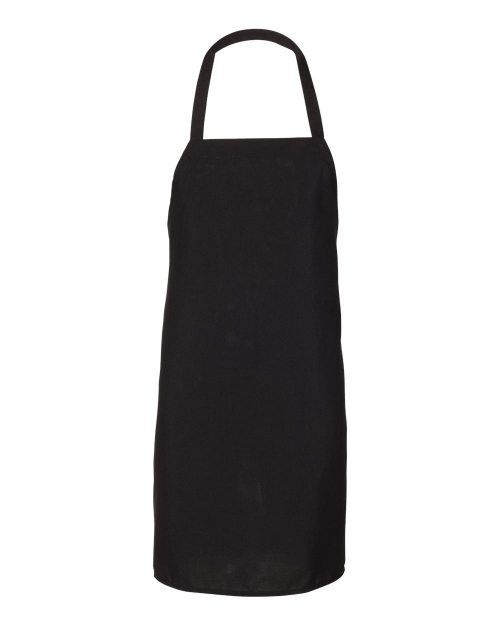 Front View of Black Bib Apron - Q4010