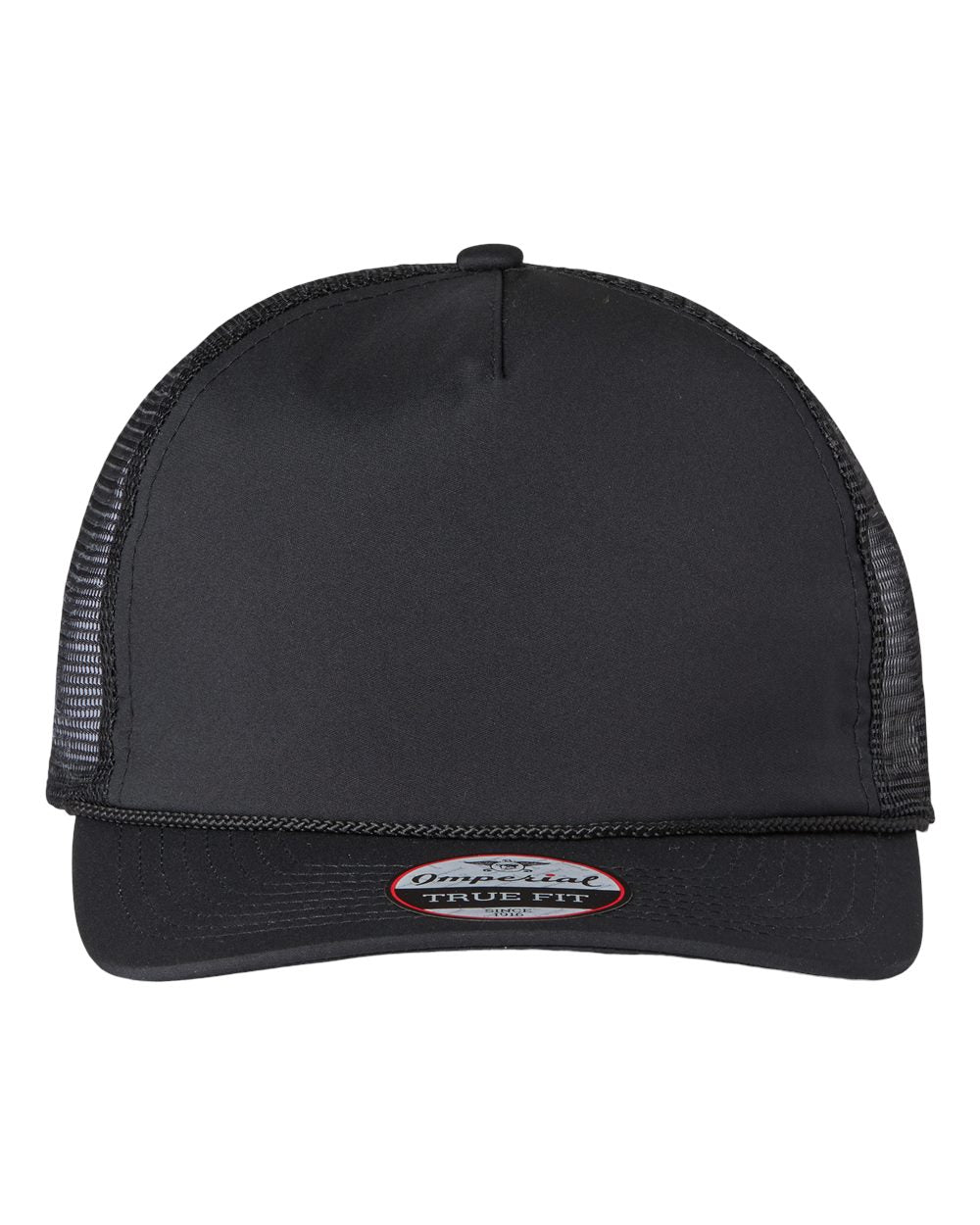 Front View of Black/ Black/ Black The Rabble Rouser Cap - 5055