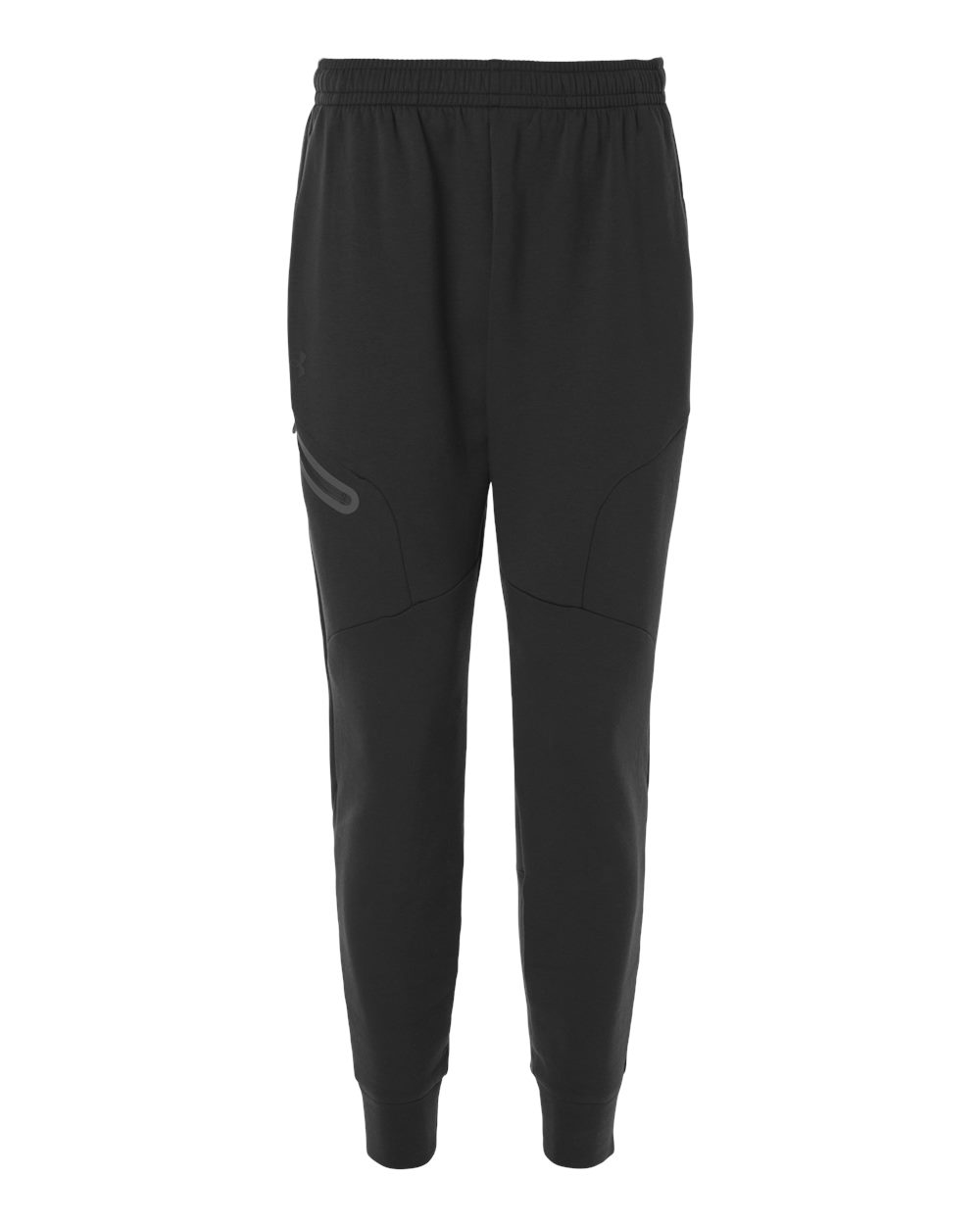 Front View of Black/ Black Men&#39;s Unstoppable Fleece Joggers - 1379808