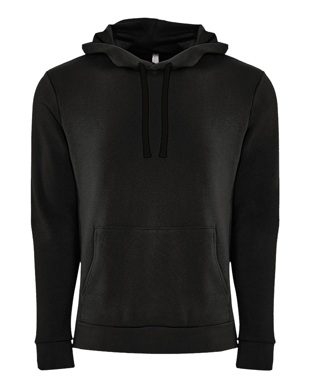 Front View of Black/ Black Santa Barbara Hoodie - 9303