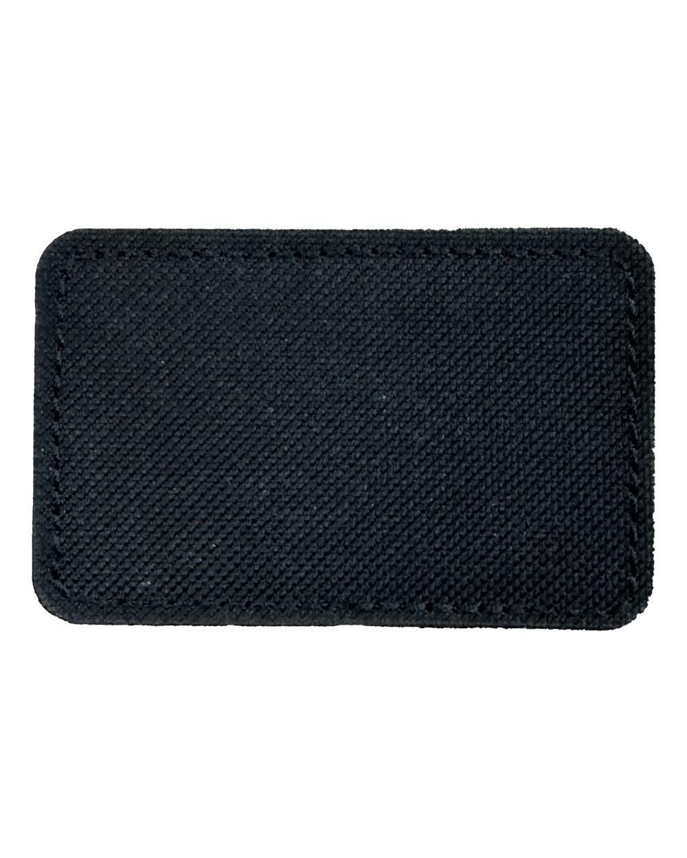 Front View of Black Blank Black Patch - Qty 10 - MPBK10