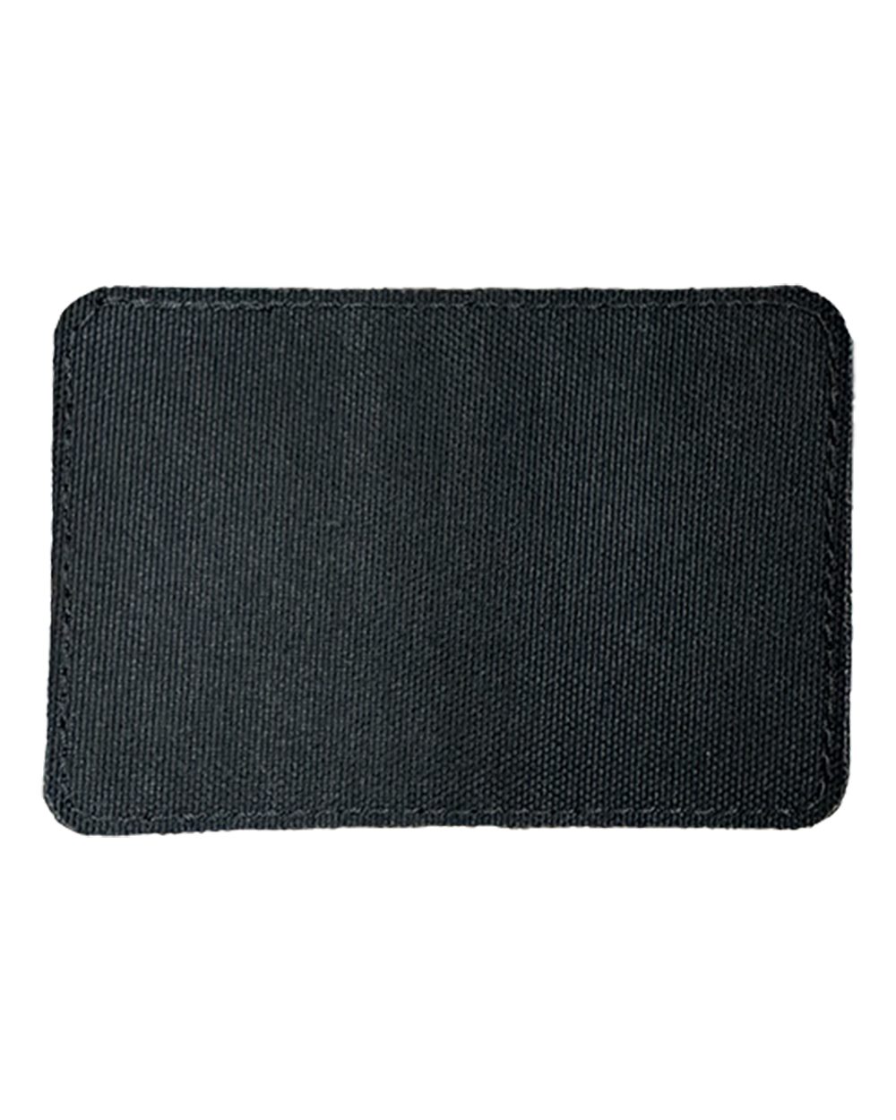Front View of Black Blank Black Patch - Qty 10 - SPBK10