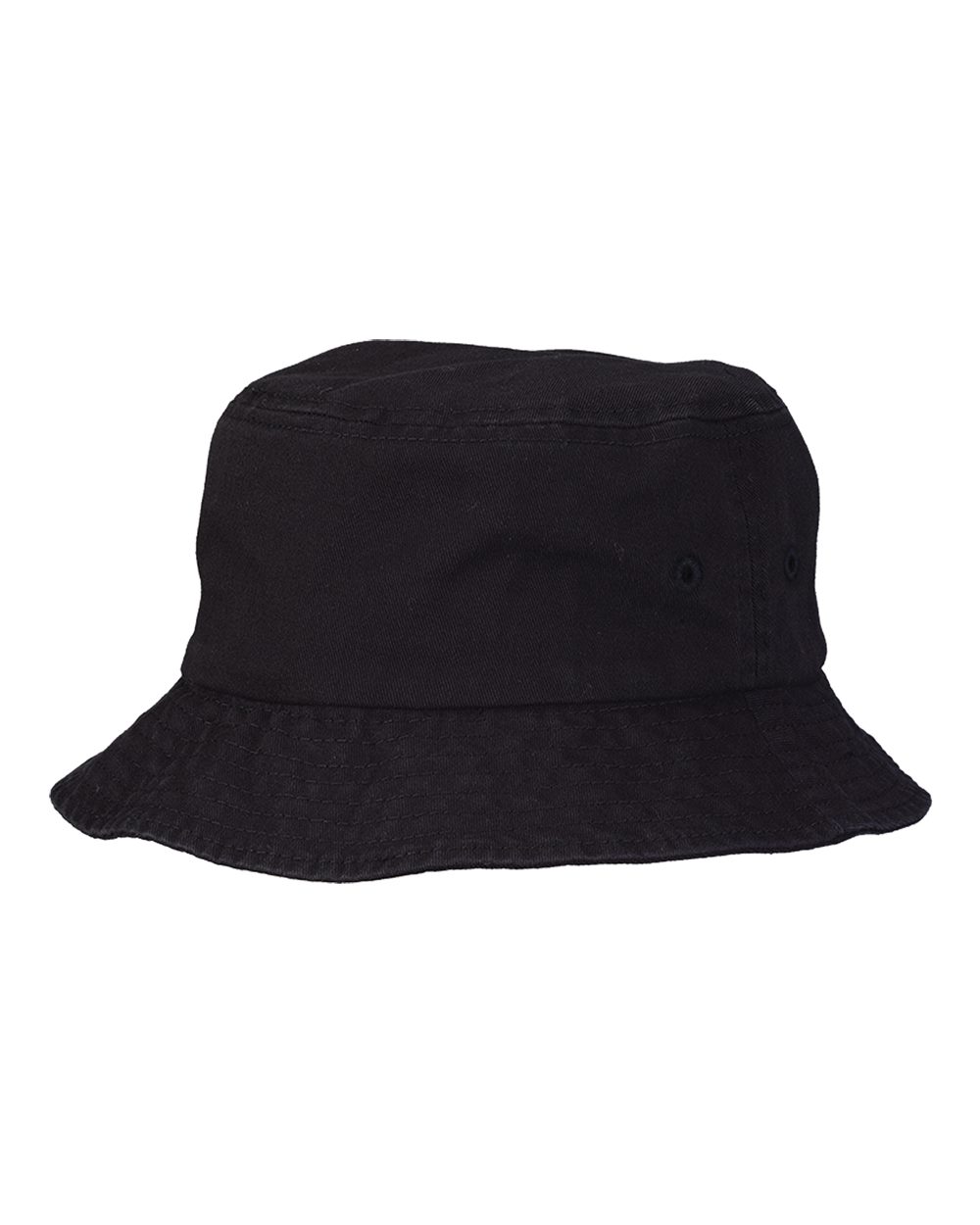 Front View of Black Bucket Hat - 2050