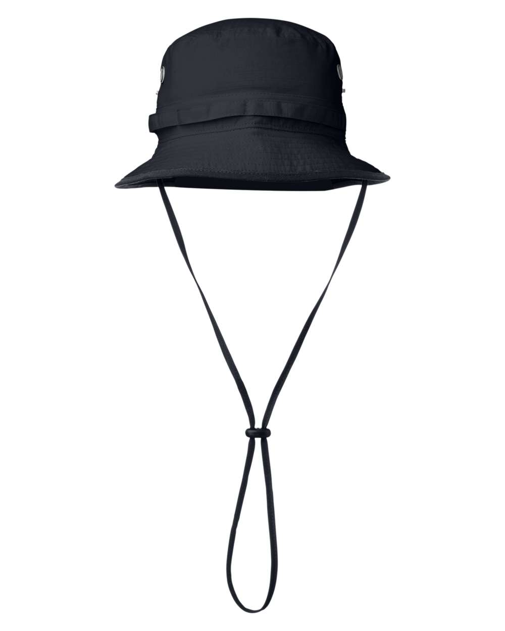 Front View of Black Bucket Hat - N17688