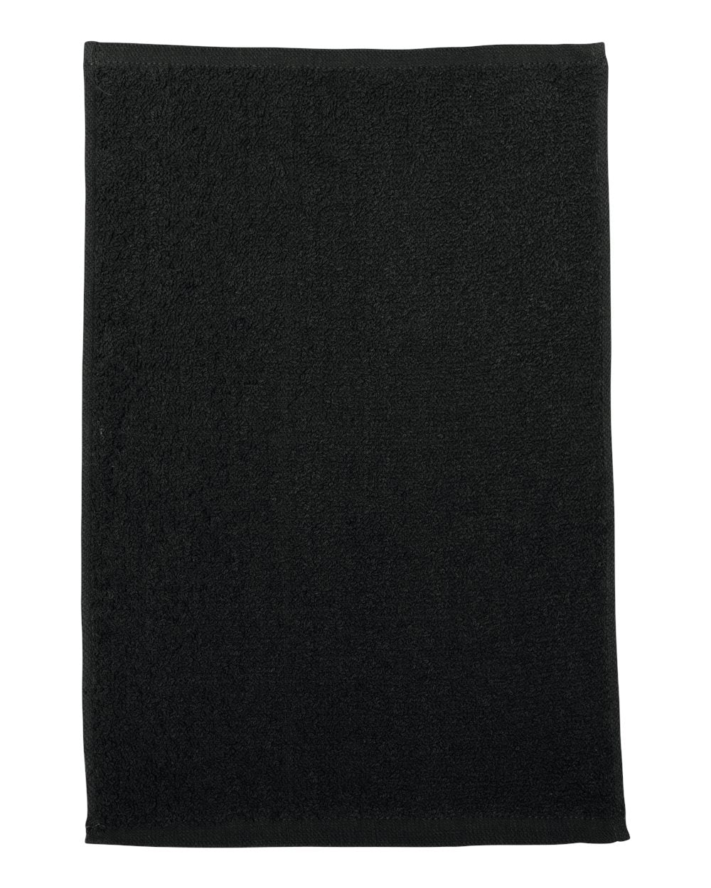 Front View of Black Budget Rally Towel - T18