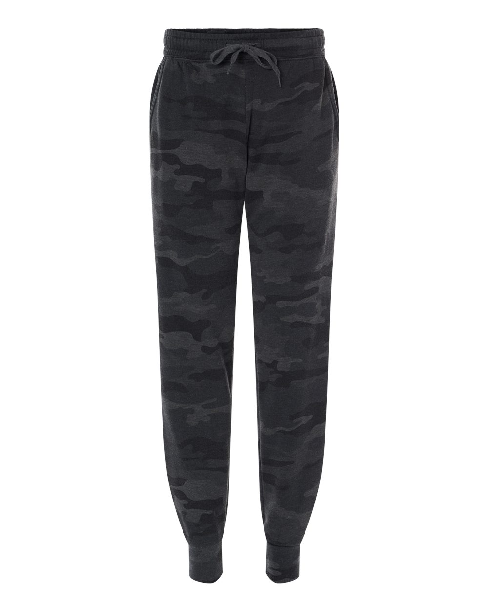 Front View of Black Camo Heather Women's California Wave Wash Sweatpants - PRM20PNT