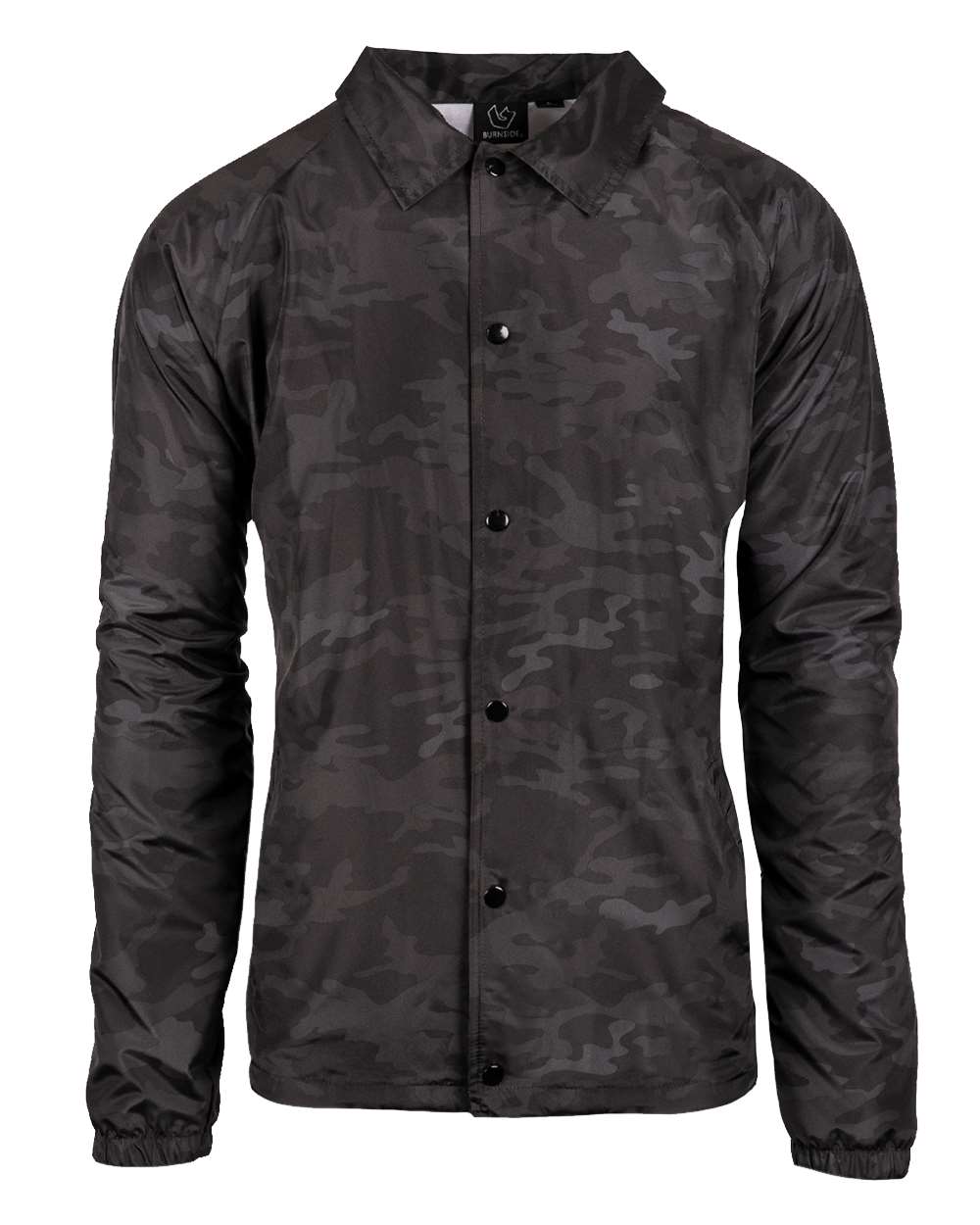 Front View of Black Camo Mentor Coach&#39;s Jacket - 9718