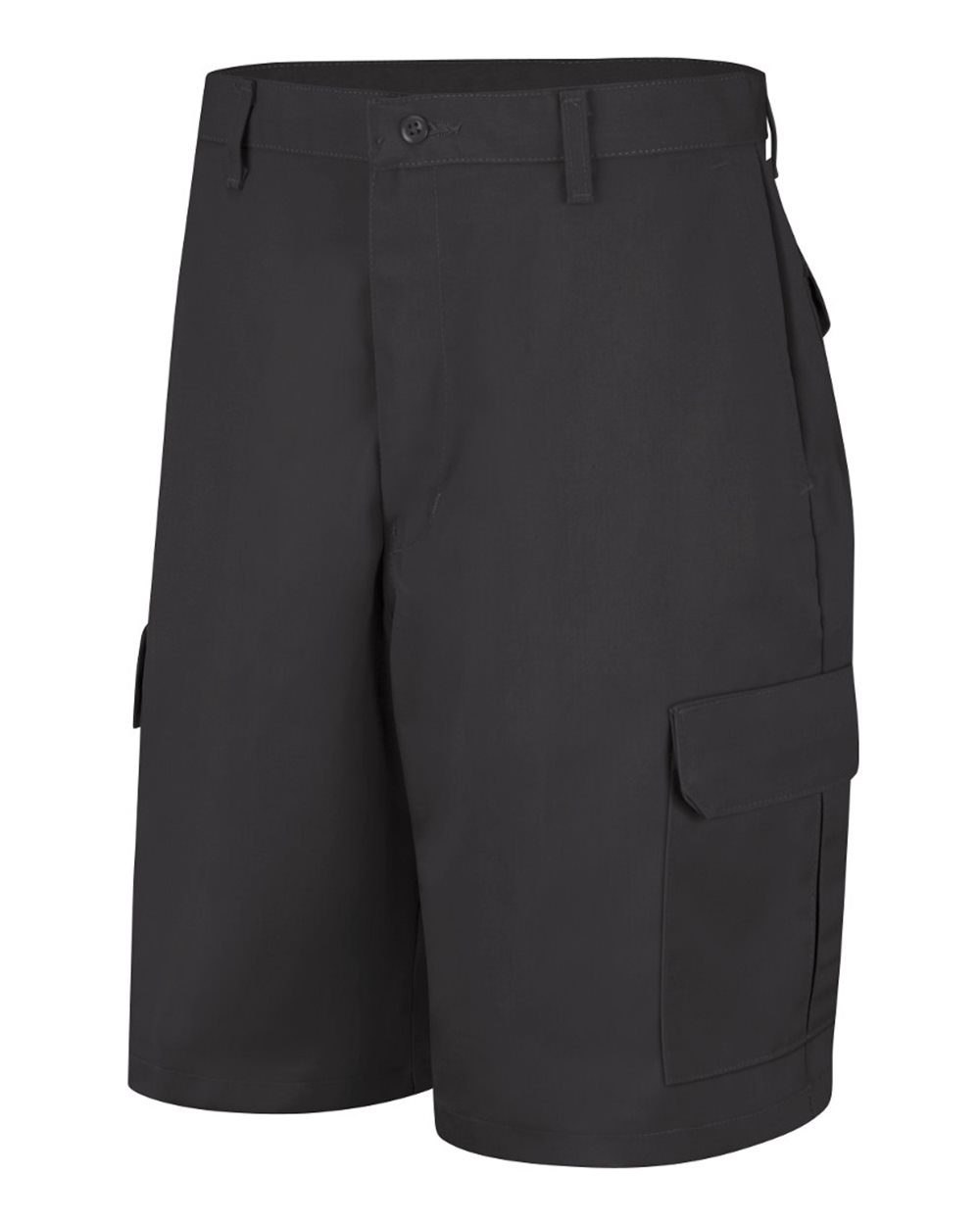 Front View of Black Cargo Shorts - PT66