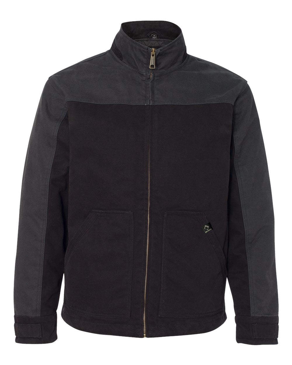 Front View of Black/ Charcoal Horizon Boulder Cloth™ Canvas Jacket - 5089