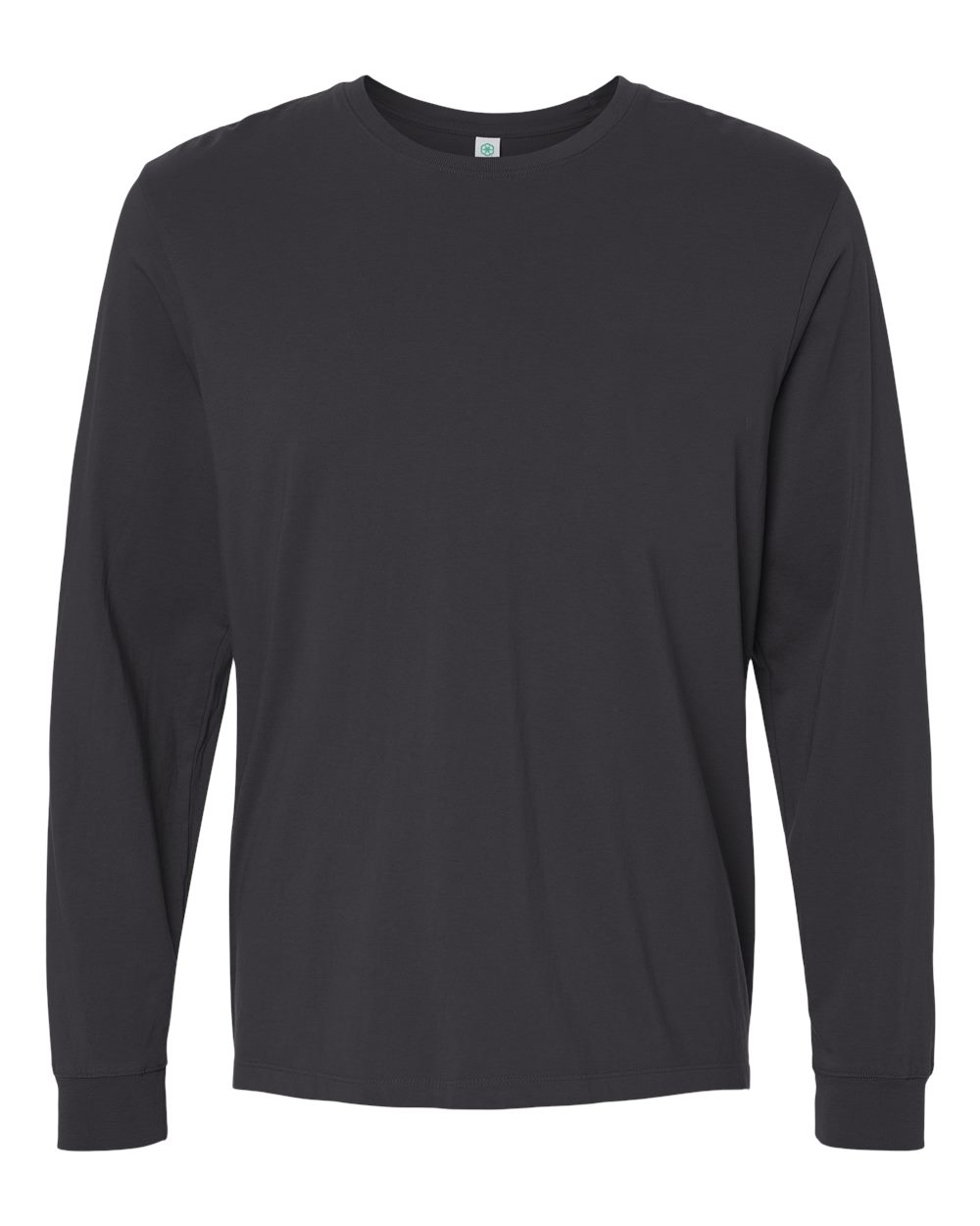 Front View of Black Classic Long Sleeve T-Shirt - 220