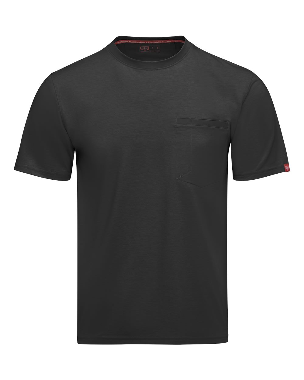 Front View of Black Cooling Pocket T-Shirt - TKM2