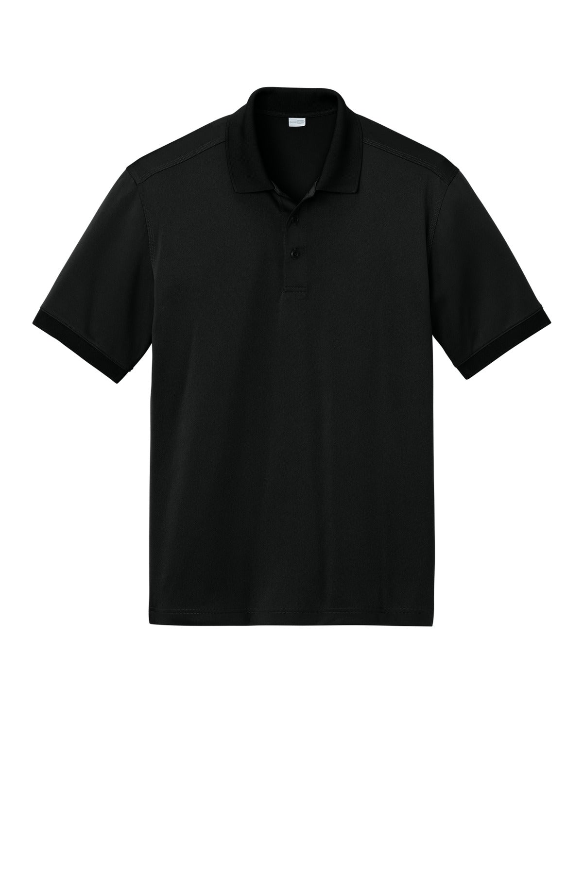 Front View of Black CornerStone Tall Workwear Pro Polo TLCS450