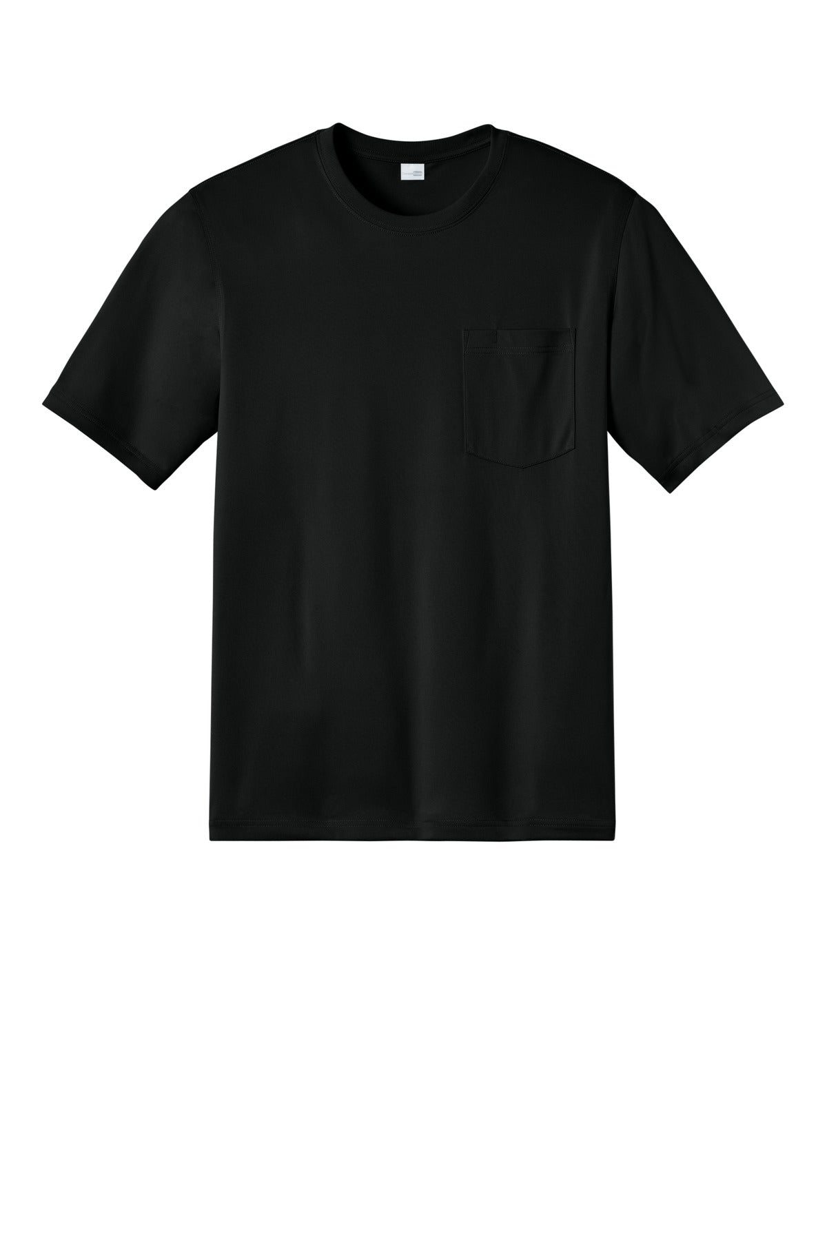 Front View of Black CornerStone Tall Workwear Pro Short Sleeve Pocket Tee TLCS440P