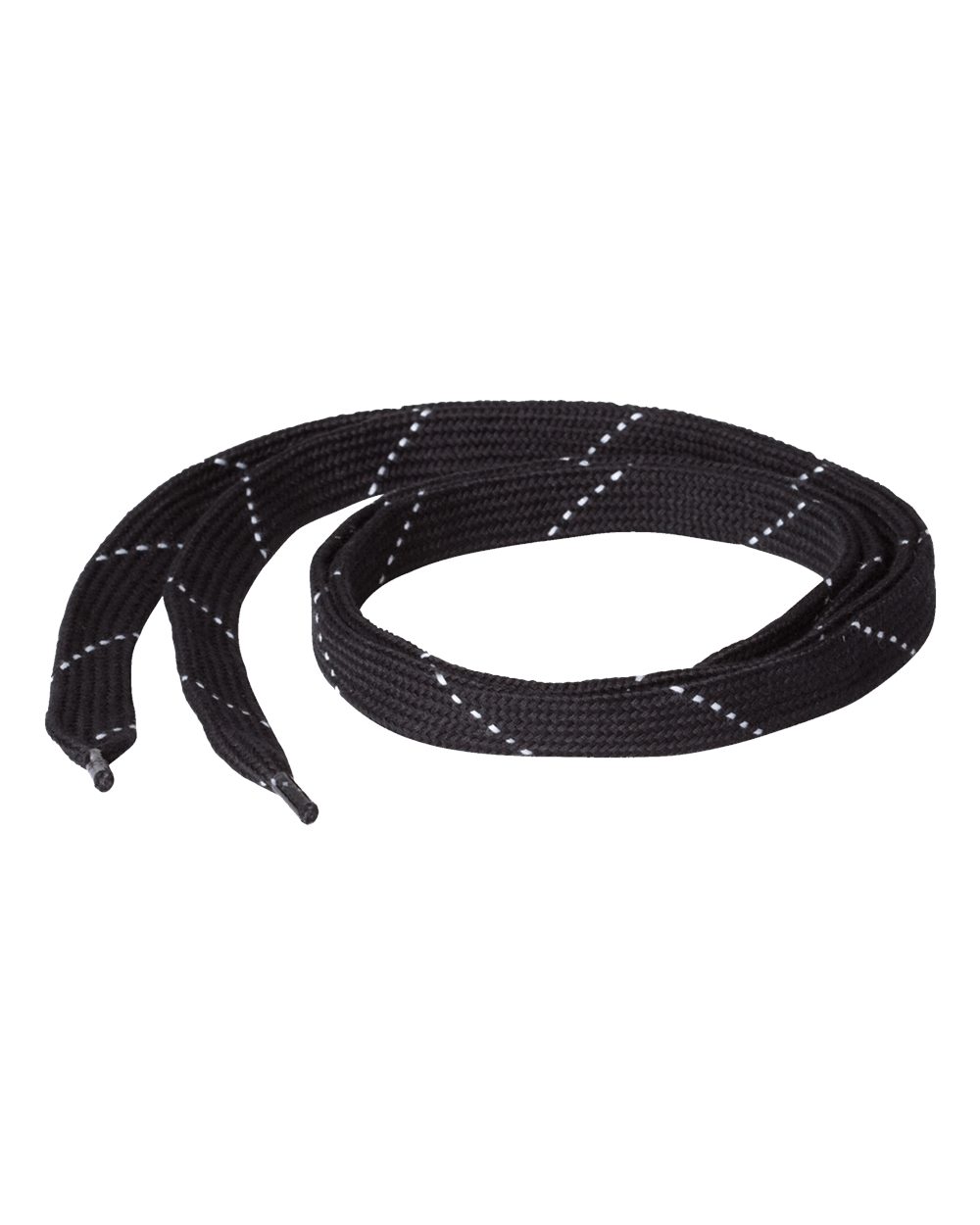 Front View of Black Silver Custom-Color Laces - 8831