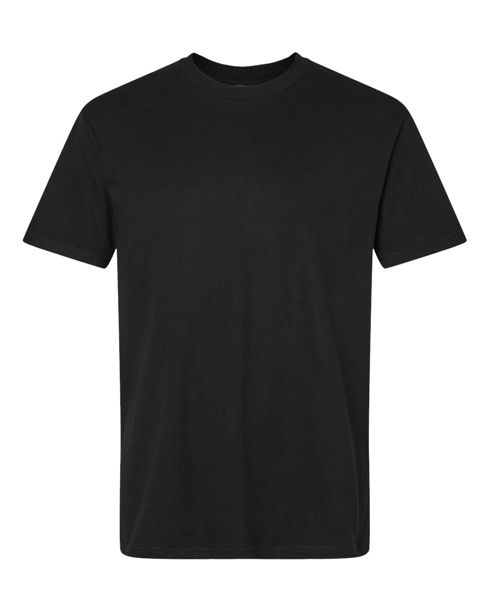 Front View of Black CVC Tee - 2001CVC