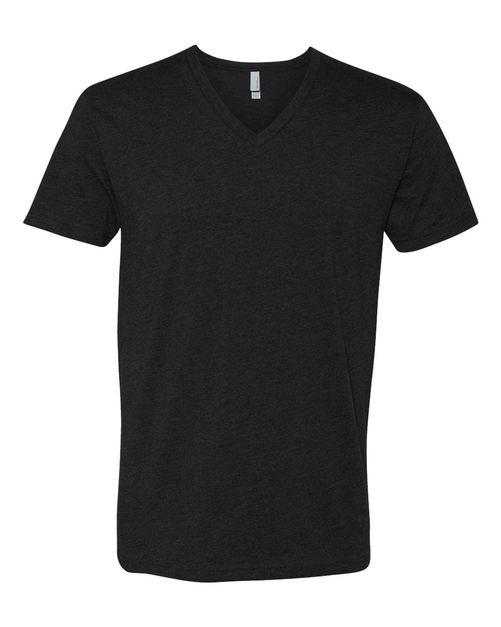 Black CVC V-Neck T-Shirt - 6240