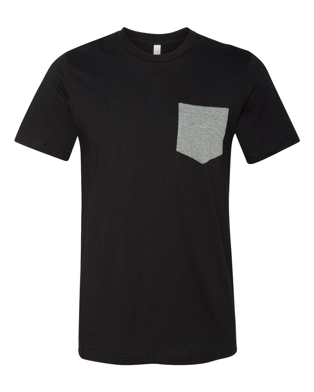 Black/ Deep Heather Jersey Pocket Tee - 3021