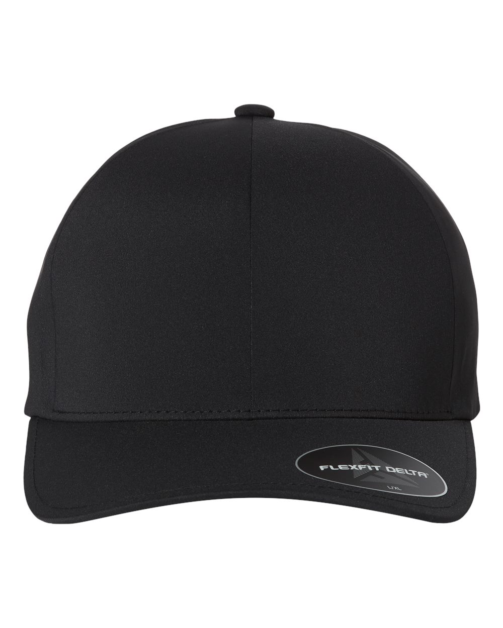 Front View of Black Delta® Seamless Cap - 180