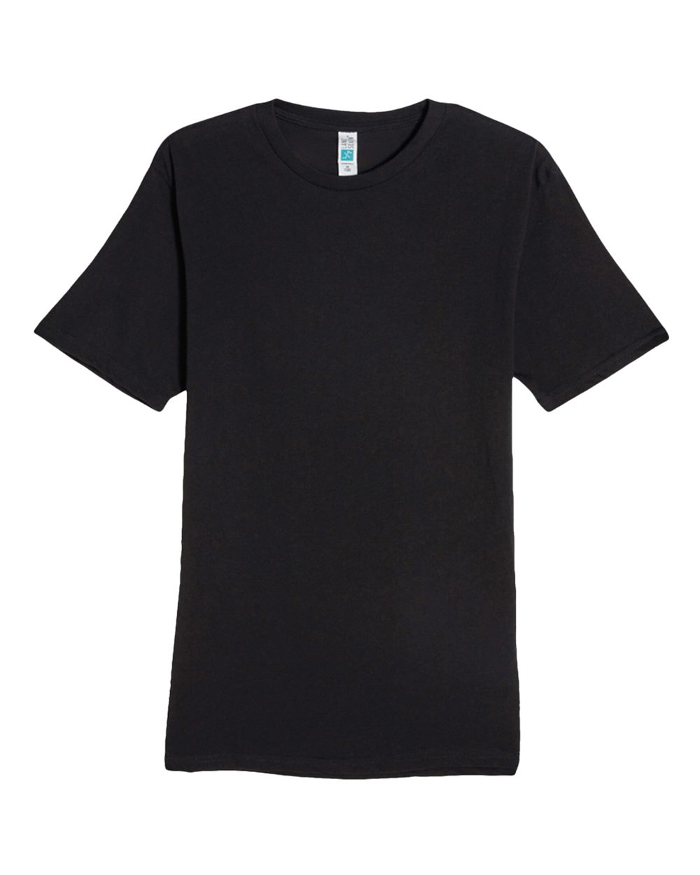 Front View of Black Deluxe T-Shirt - LS15000