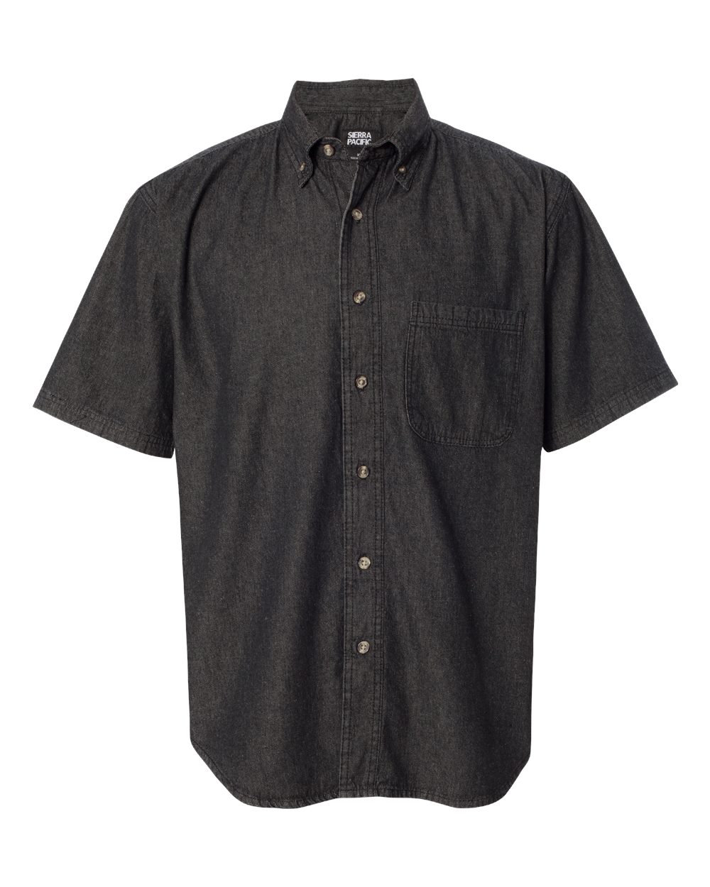 Black Denim Denim Short Sleeve Shirt - 0211
