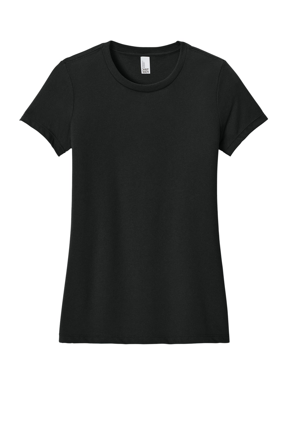 Front View of Black District Women's Perfect Blend CVC Tee. DM108L
