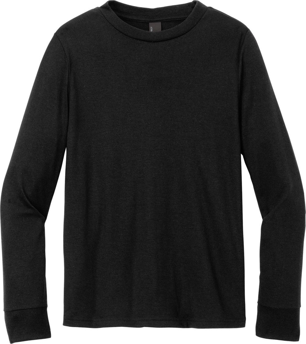 Front View of Black District Youth Perfect Tri Long Sleeve Tee DT132Y