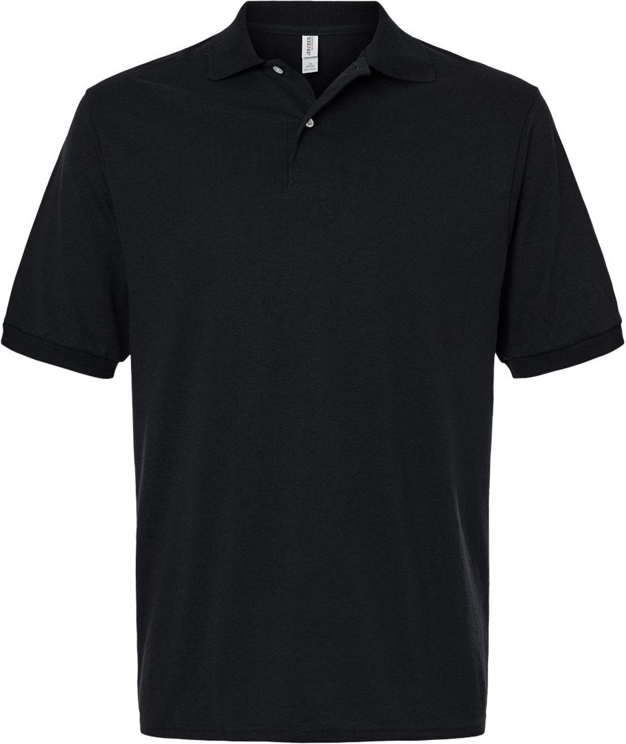 Front View of Black Dri-Power® Polo - 437R