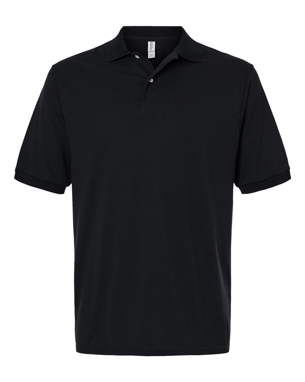Front View of Black Dri-Power® Polo - 437R