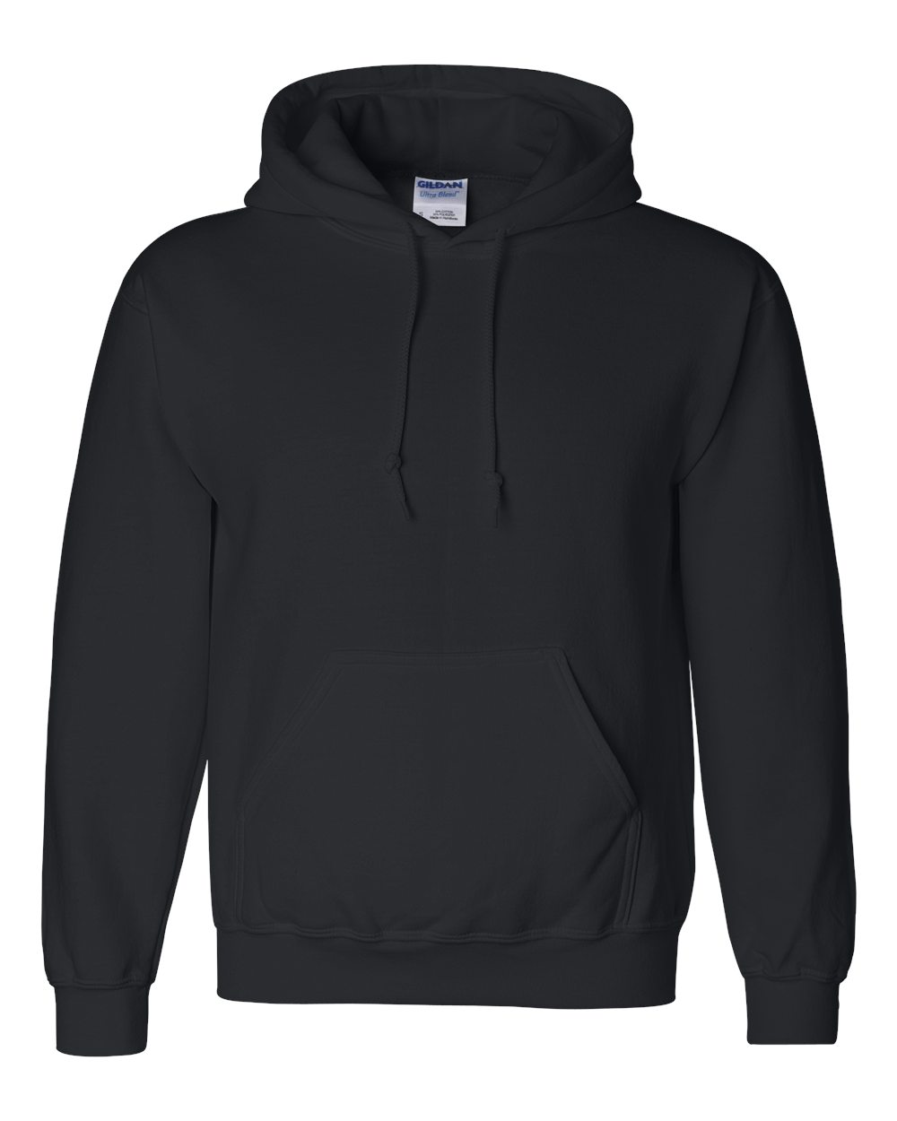 Black DryBlend® Hooded Sweatshirt - 12500
