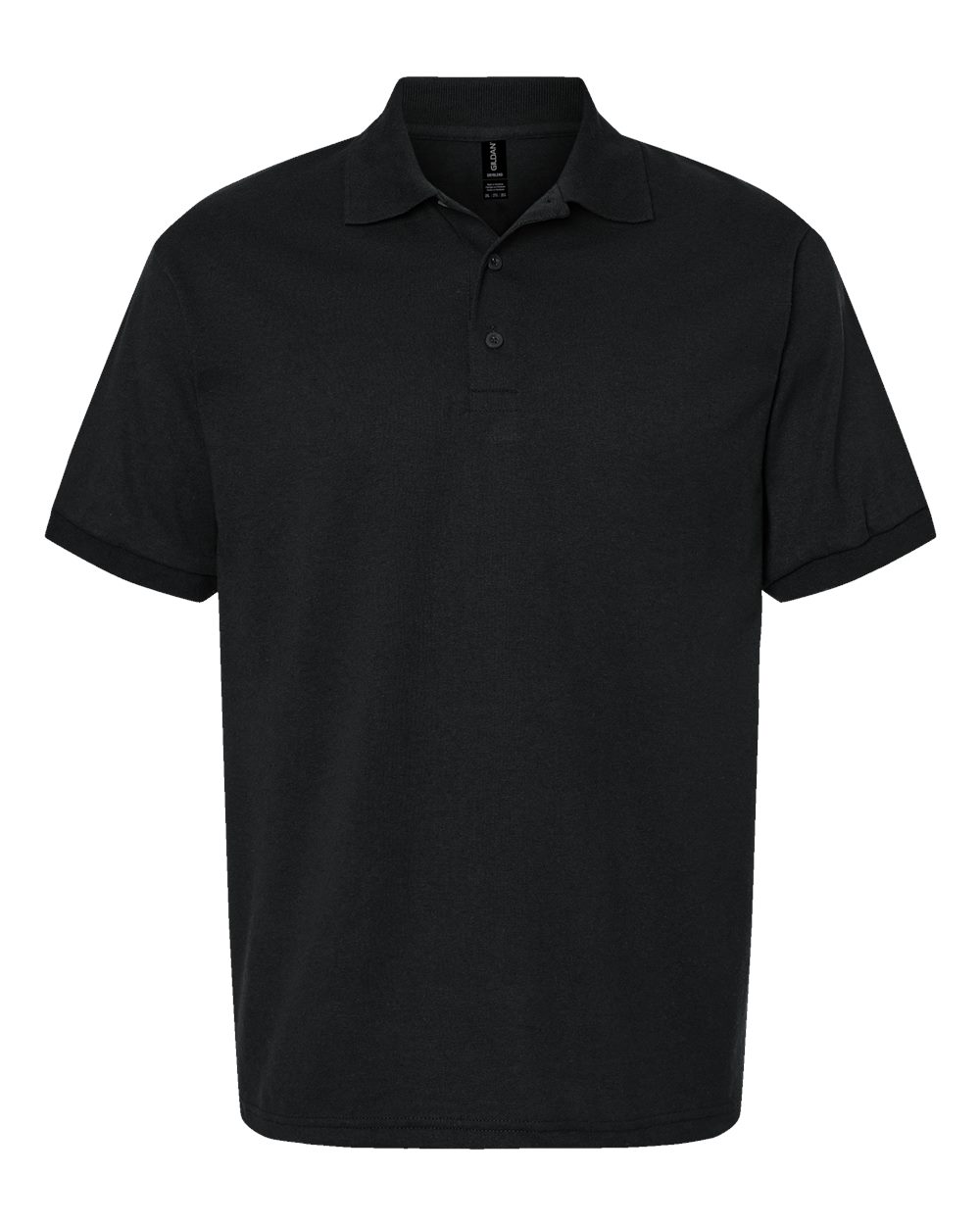 Front View of Black DryBlend® Jersey Polo - 8800