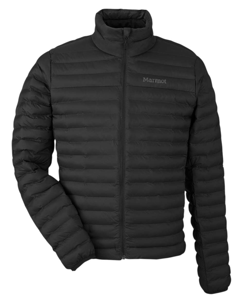 Front View of Black Echo Featherless Jacket - M15910