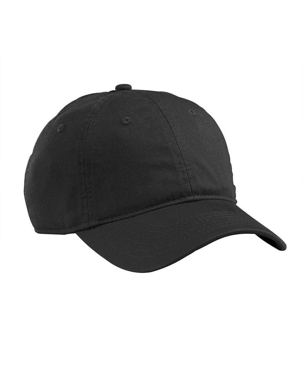 Front View of Black Eco Baseball Cap - EC7000