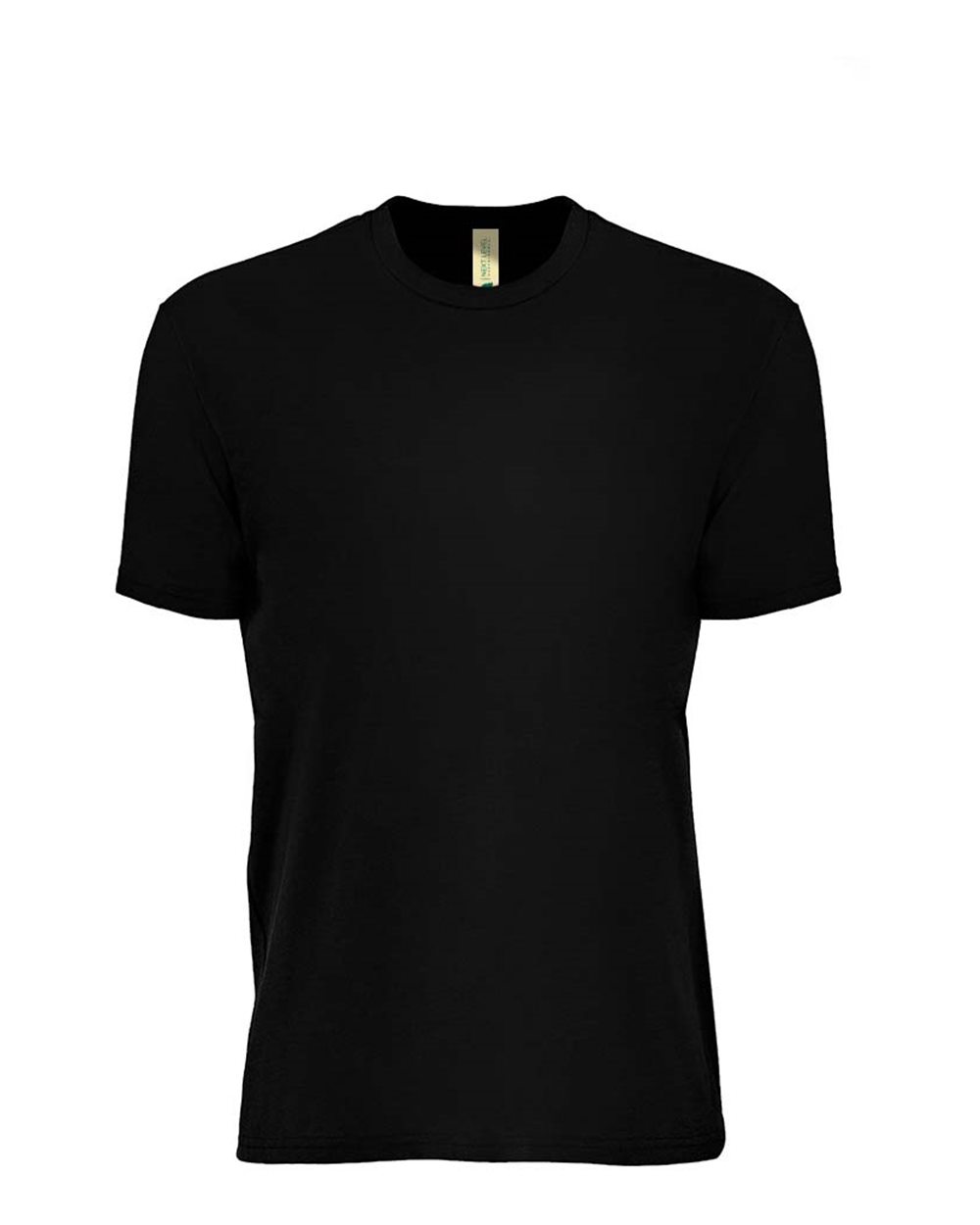 Front View of Black Eco Performance T-Shirt - 4210