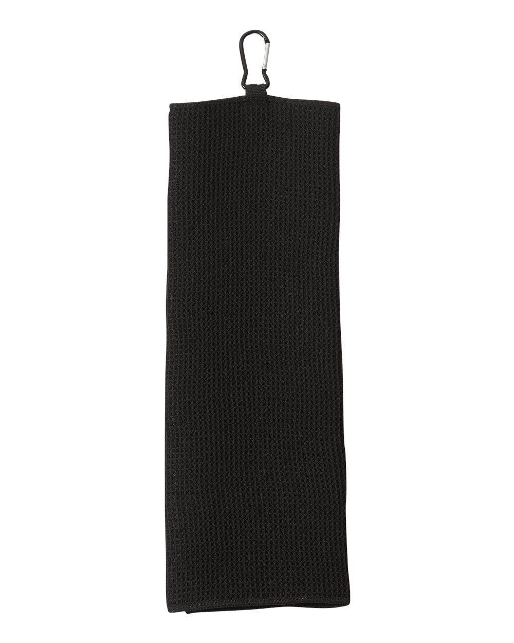 Front View of Black Fairway Golf Towel - C1717MTC